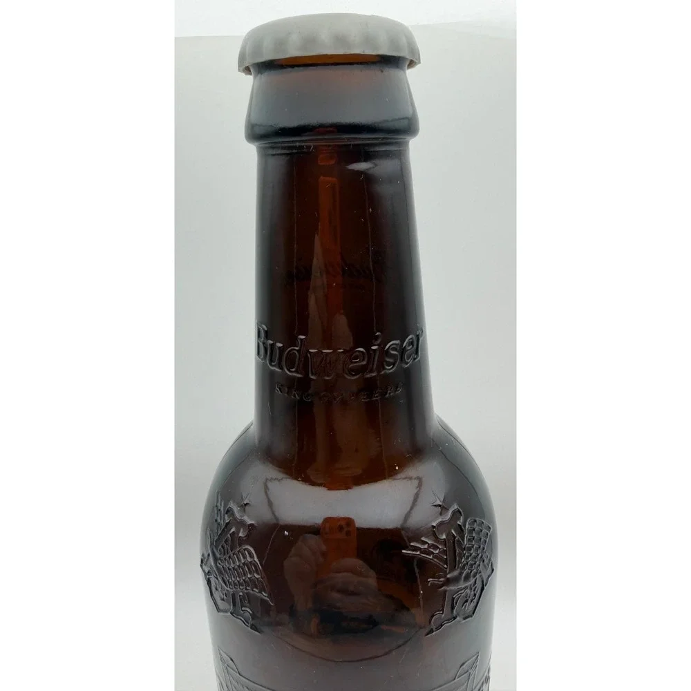 Budweiser Dale Earnhardt Jr NASCAR 8 Monte Carlo Glass Beer Bottle Bank 15 Inch